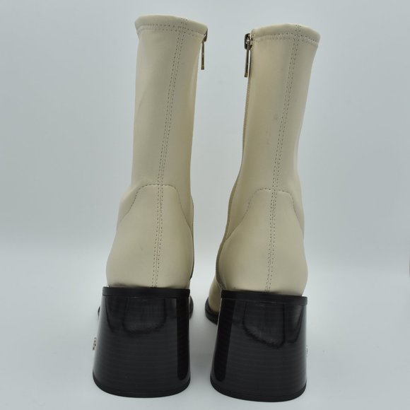 Sam Edelman Wells Zip-Up Block Heel Fashion Boots, Modern Ivory, Women's Size 10 - Picture 6 of 16